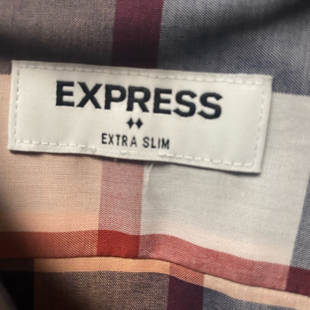 Express Men Extra Slim Collared Button Up Long Sl… - image 3
